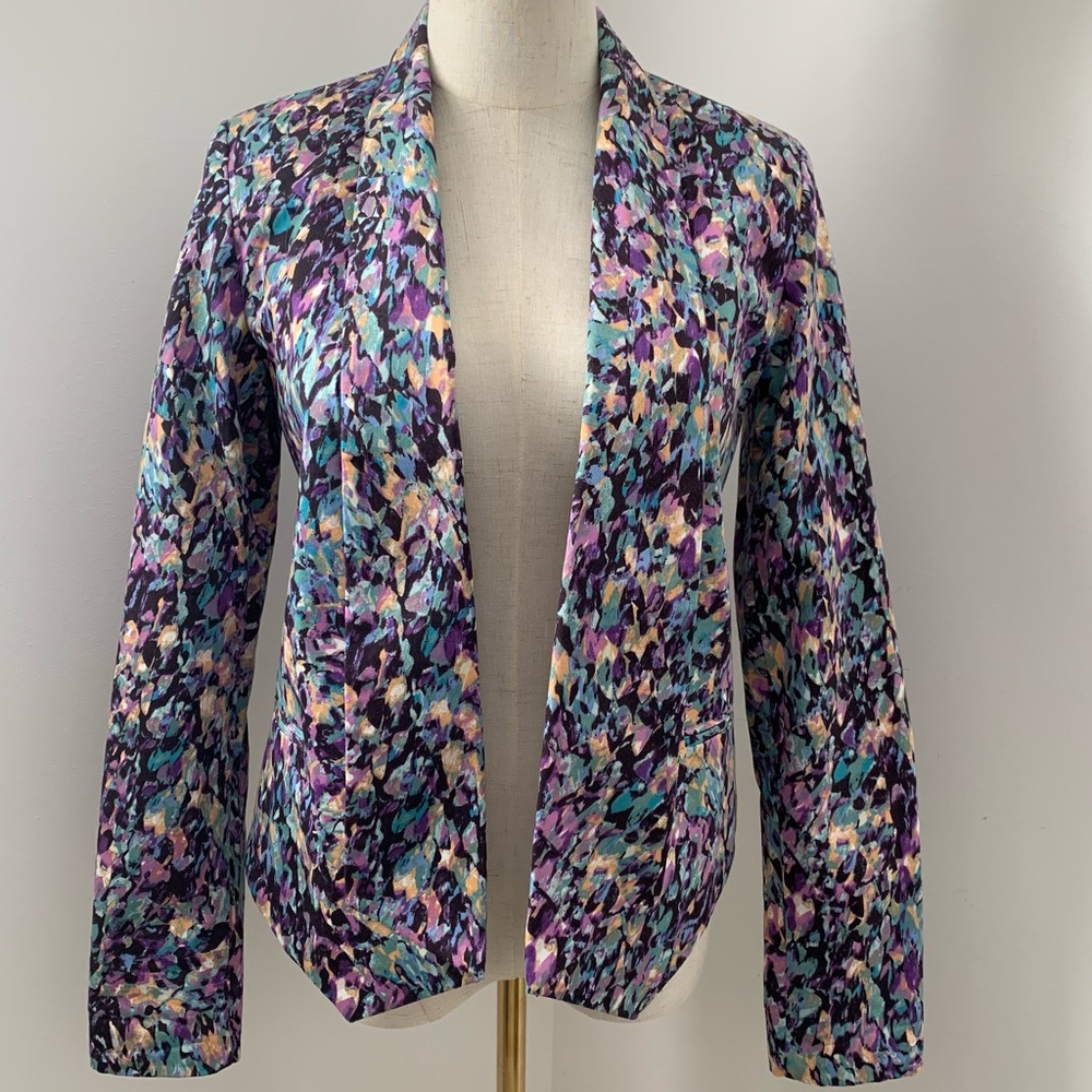 Mossimo Multicolor ‘Abstract Painting’ Open Blazer